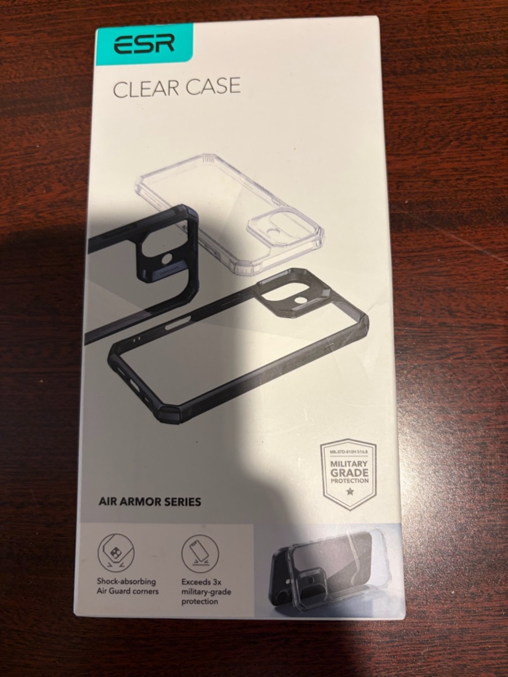 iPhone 16 Clear Phone Case, Clear with Black Trim